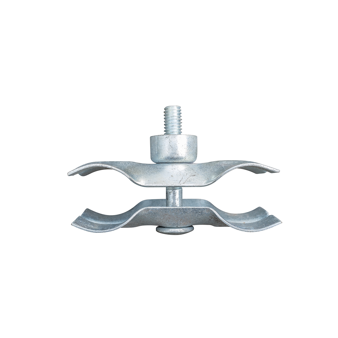 A close up of the galvanised anti tamper coupler