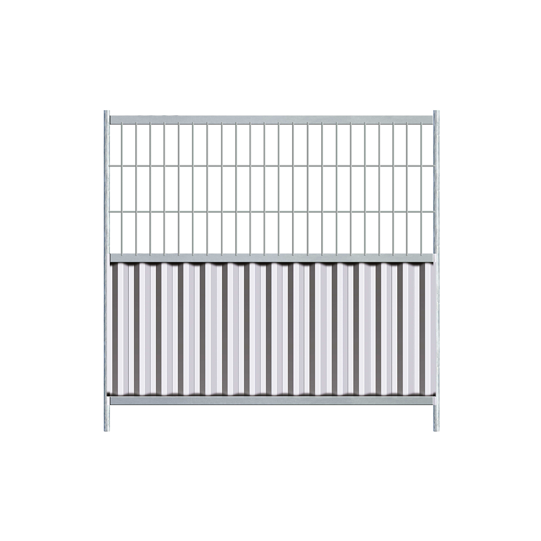 combi blockade 2m is a mix of a blockade fence with a mesh fence on top