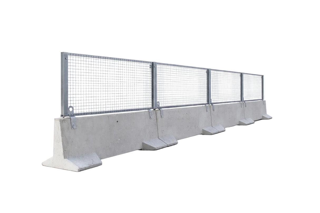 Betonnen Jersey Barrier met (gaas) Paneel