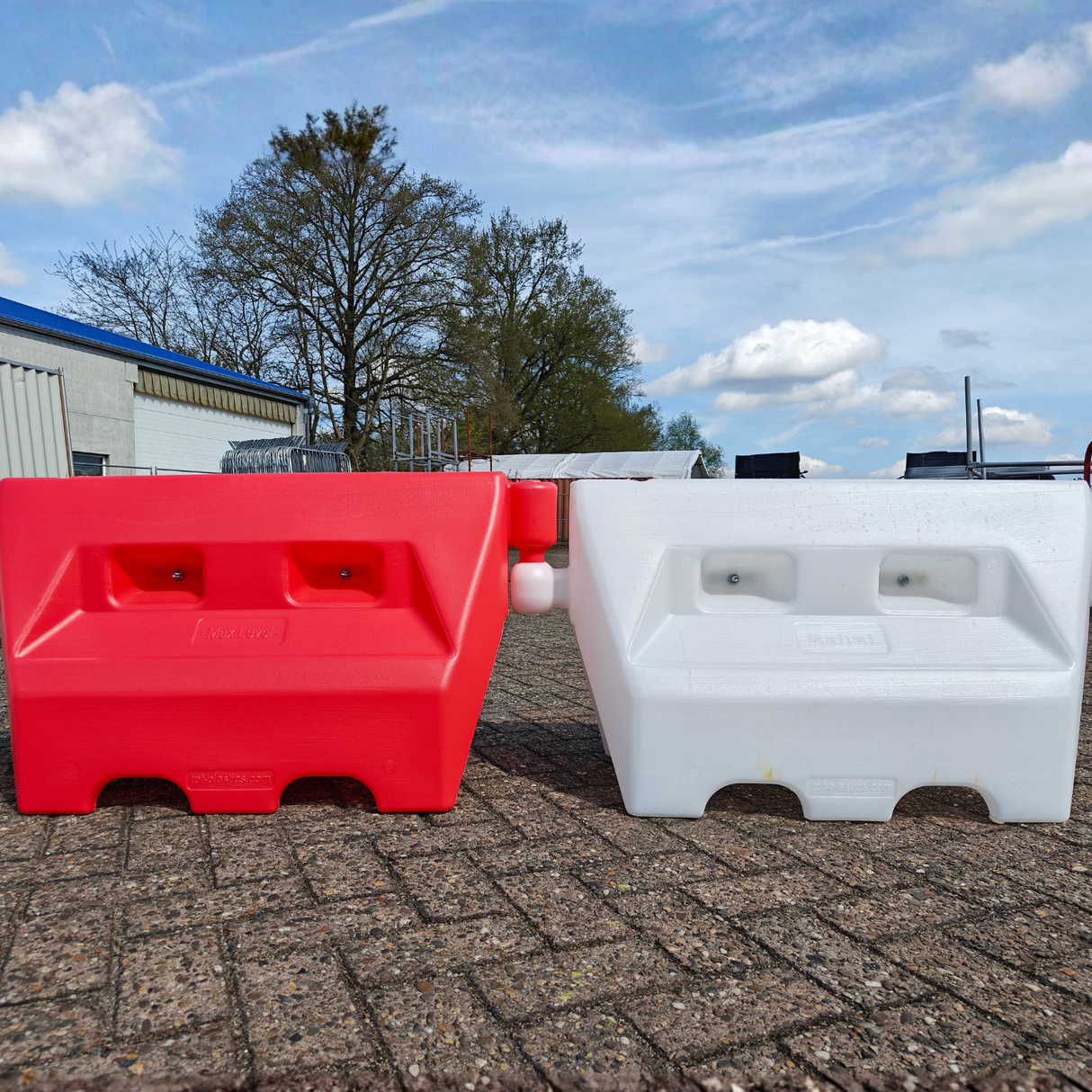 Close up of the traffic separators