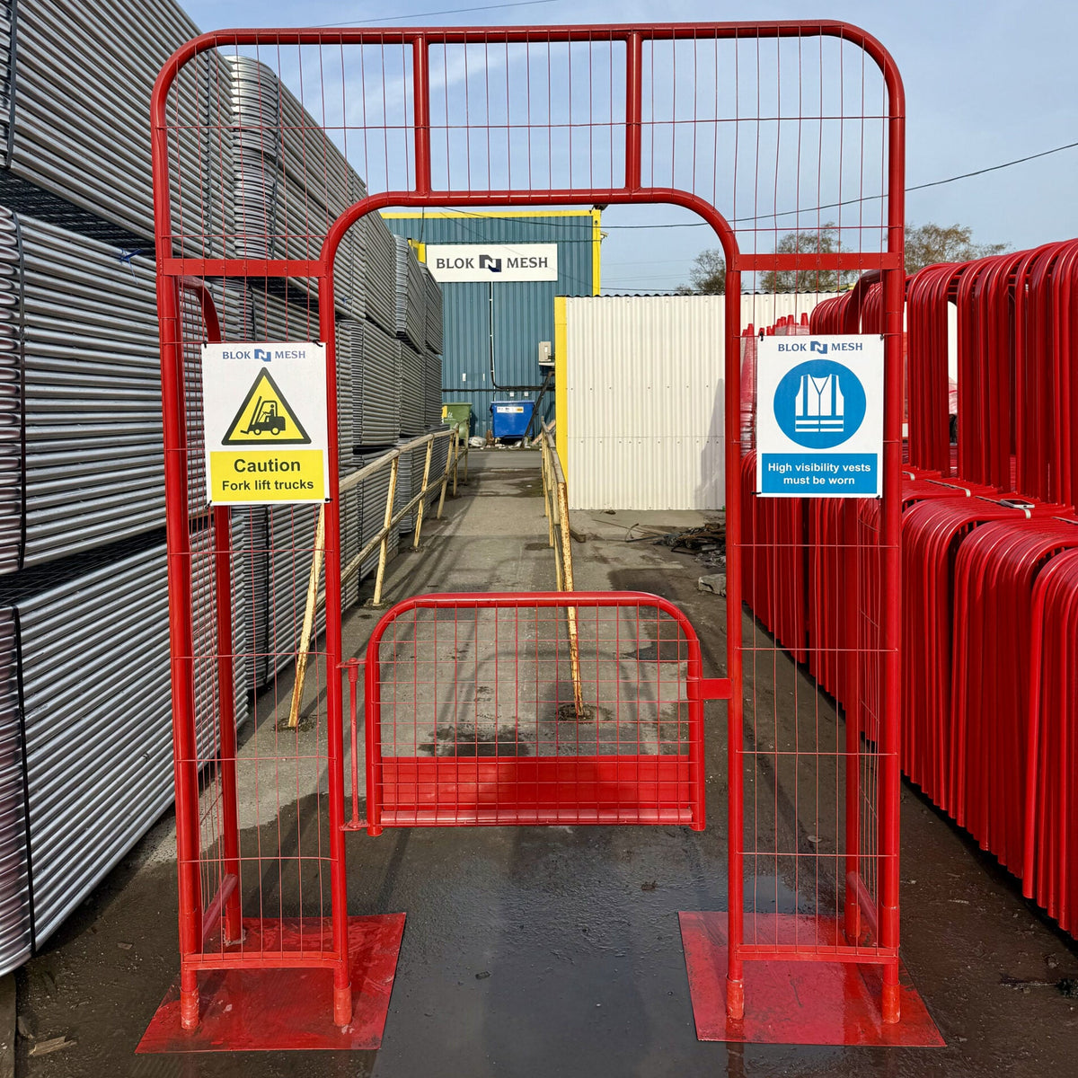 Veiligheid toegangspoort bouwplaats