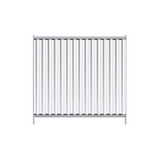 Front view of the blockade 2m fence panel pre white