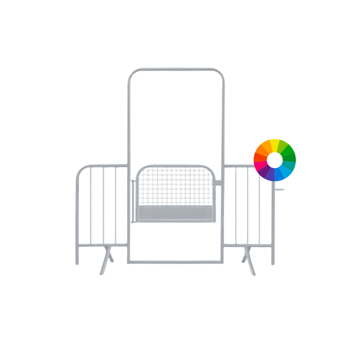 Dranghek doorgang met afsluitbare deur – Gekleurd