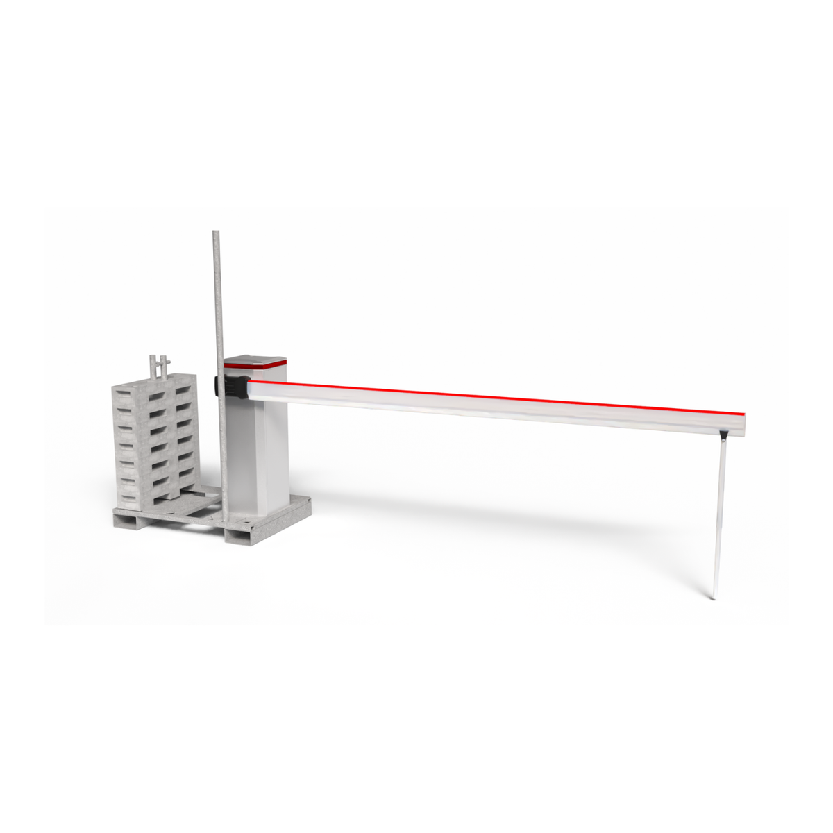 Mobile Boom Barrier - white background