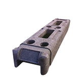 Side view of the plasticblock 14kg used as base for temporary fencing