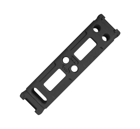 Top view of the plasticblock 14kg used as base for temporary fencing