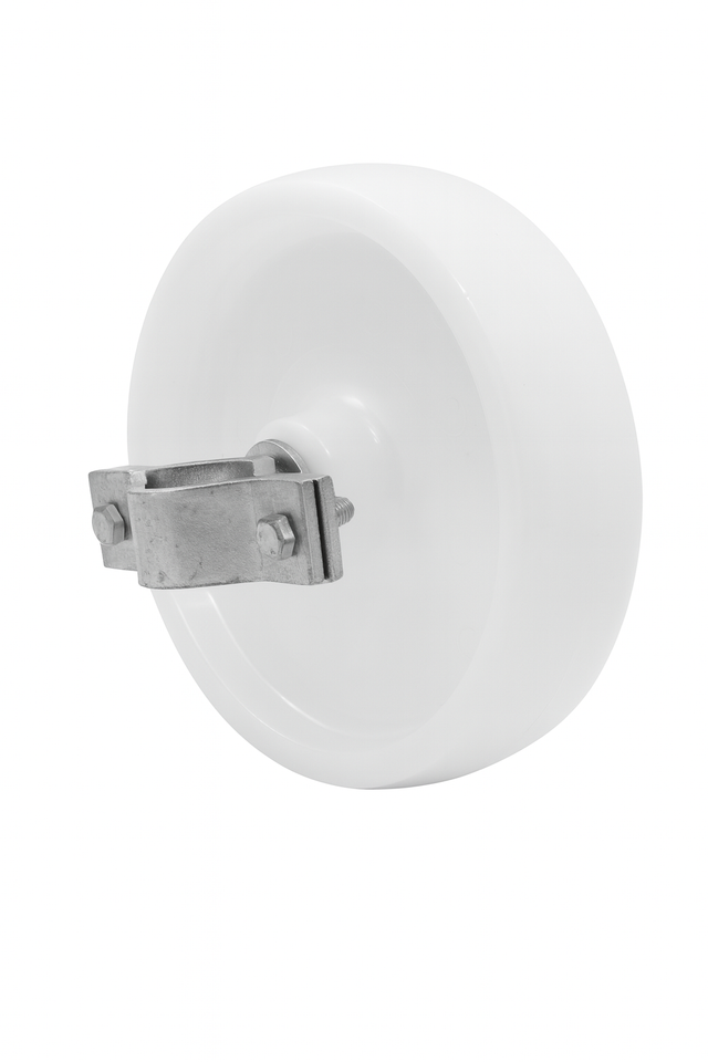 a side view of the gate wheel on a white background