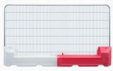 Slot Blok barrier holding mesh fence on white background